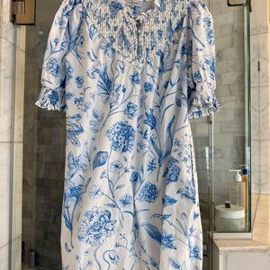 Floral Blue Mini Dress